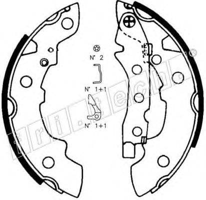 Комплект тормозных колодок fri.tech. 1088.209K