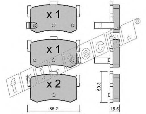 Комплект тормозных колодок, дисковый тормоз fri.tech. 194.0