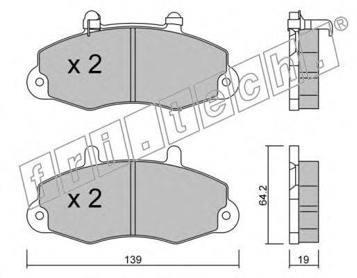 Комплект тормозных колодок, дисковый тормоз FORD 1074971