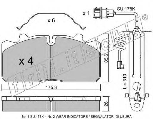 Комплект тормозных колодок, дисковый тормоз fri.tech. 598.3W