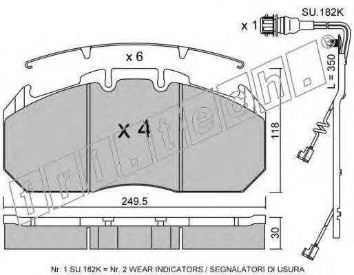 Комплект тормозных колодок, дисковый тормоз RENAULT 5001855646