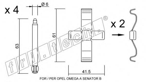 Комплектующие, колодки дискового тормоза fri.tech. KIT.079