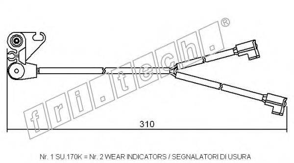 Сигнализатор, износ тормозных колодок fri.tech. SU.170K