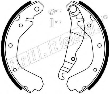 Комплект тормозных колодок fri.tech. 17413