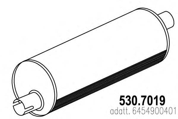 Средний / конечный глушитель ОГ ASSO 530.7019