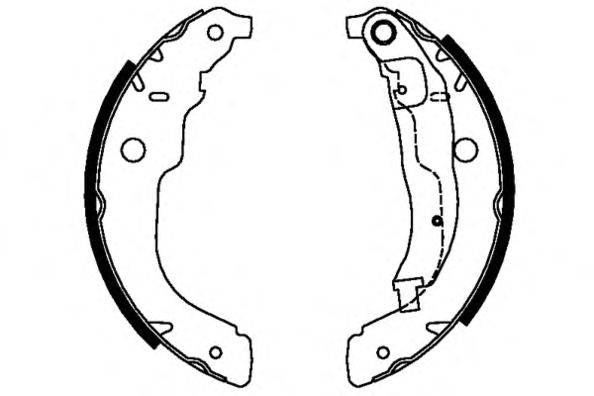 Комплект тормозных колодок; Комплект тормозных колодок, стояночная тормозная система E.T.F. 09-0661