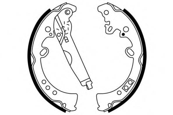 Комплект тормозных колодок; Комплект тормозных колодок, стояночная тормозная система E.T.F. 09-0675