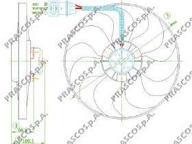 Вентилятор, охлаждение двигателя PRASCO AD0163300