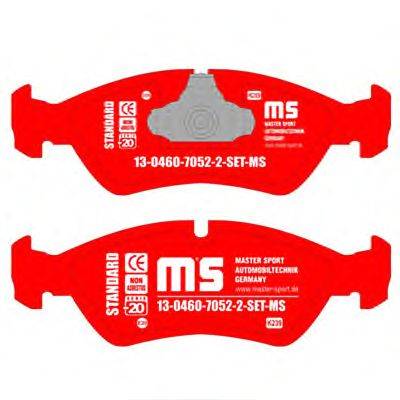 Комплект тормозных колодок, дисковый тормоз MASTER-SPORT 13-0460-7052-2N-SET-MS