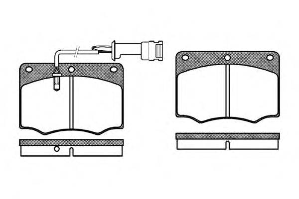 Комплект тормозных колодок, дисковый тормоз WOKING P1643.02