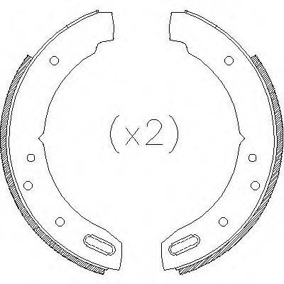 Комплект тормозных колодок, стояночная тормозная система WOKING Z4604.01