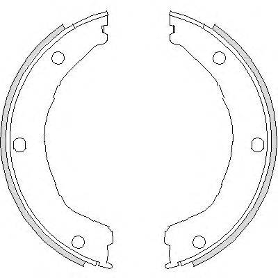 Комплект тормозных колодок, стояночная тормозная система WOKING Z4730.00