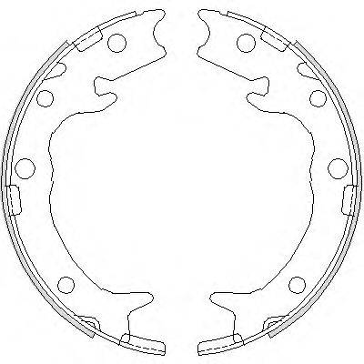Комплект тормозных колодок, стояночная тормозная система WOKING Z4737.00