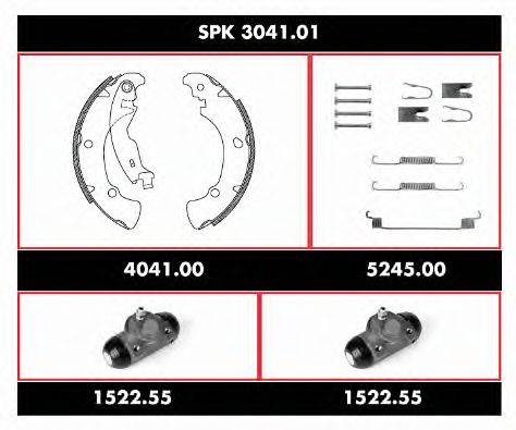 Комплект тормозов, барабанный тормозной механизм WOKING SPK 3041.01