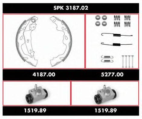 Комплект тормозов, барабанный тормозной механизм WOKING SPK 3187.02