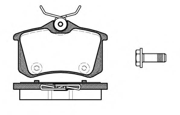 Комплект тормозных колодок, дисковый тормоз WOKING P12913.00