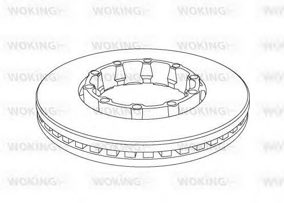 Тормозной диск WOKING 55390