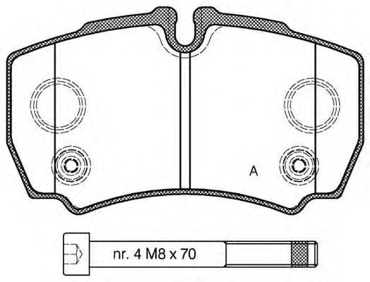 Комплект тормозных колодок, дисковый тормоз OPEN PARTS BPA0849.10