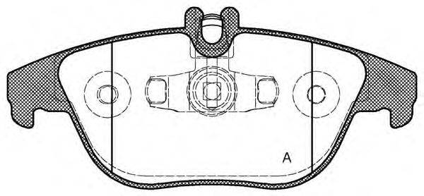 Комплект тормозных колодок, дисковый тормоз OPEN PARTS BPA1305.20