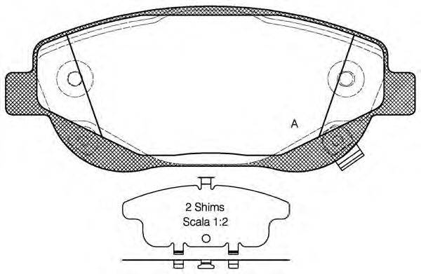 Комплект тормозных колодок, дисковый тормоз OPEN PARTS BPA1453.02