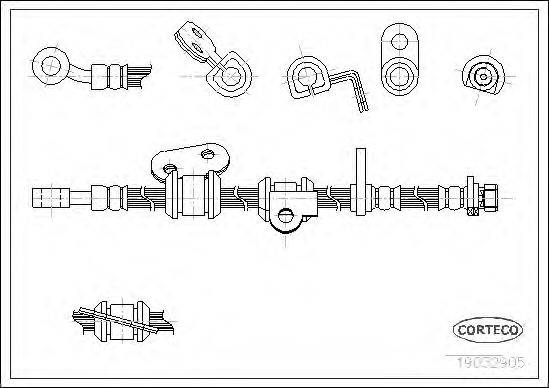 Тормозной шланг CORTECO 19032905