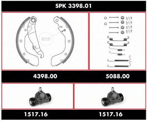 Комплект тормозов, барабанный тормозной механизм ROADHOUSE SPK 3398.01