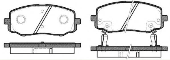 Комплект тормозных колодок, дисковый тормоз ROADHOUSE 2113312