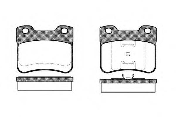 Комплект тормозных колодок, дисковый тормоз REMSA 0247.10