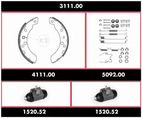 Комплект тормозов, барабанный тормозной механизм REMSA 3111.00