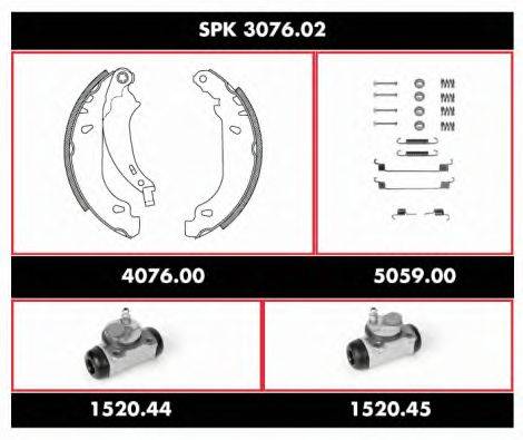 Комплект тормозов, барабанный тормозной механизм REMSA SPK 3076.02