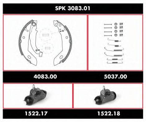 Комплект тормозов, барабанный тормозной механизм REMSA SPK 3083.01