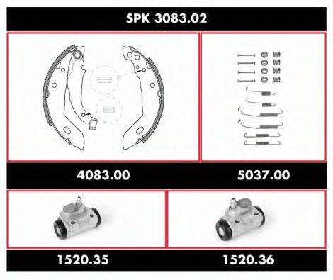 Комплект тормозов, барабанный тормозной механизм REMSA SPK 3083.02