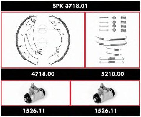 Комплект тормозов, барабанный тормозной механизм REMSA SPK 3718.01