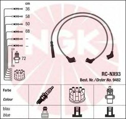 Комплект проводов зажигания NGK 9482