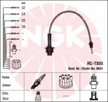 Комплект проводов зажигания NGK 9681