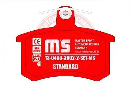 Комплект тормозных колодок, дисковый тормоз MASTER-SPORT 13046036022SETMS