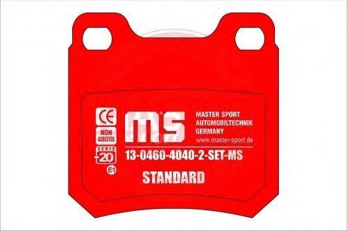 Комплект тормозных колодок, дисковый тормоз MASTER-SPORT 13-0460-4040-2-SET-MS