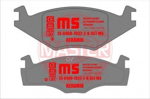 Комплект тормозных колодок, дисковый тормоз MASTER-SPORT 13046070322KSET