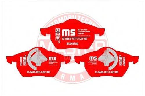 Комплект тормозных колодок, дисковый тормоз MASTER-SPORT 13-0460-7077-2-SET-MS