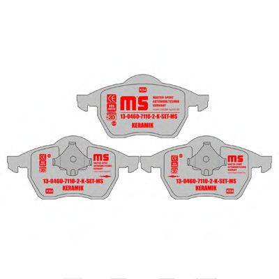 Комплект тормозных колодок, дисковый тормоз MASTER-SPORT 13-0460-7110-2-K-SET