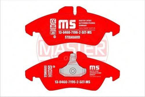 Комплект тормозных колодок, дисковый тормоз MASTER-SPORT 13-0460-7196-2N-SET-MS