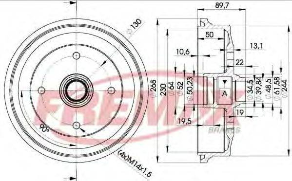 Тормозной барабан FREMAX BD-1514