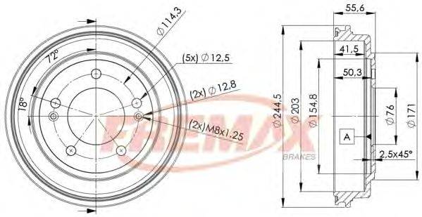 Тормозной диск FREMAX BD5174