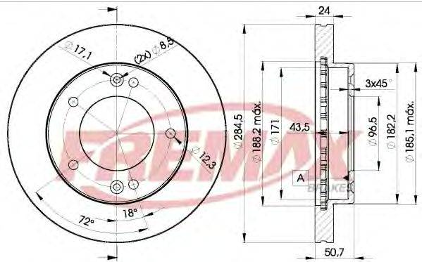 Тормозной диск FREMAX BD-0008