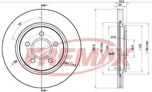 Тормозной диск FREMAX BD-4089