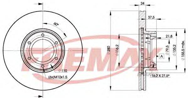 Тормозной диск FREMAX BD6847