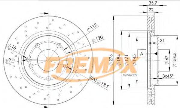 Тормозной диск FREMAX BD-0115