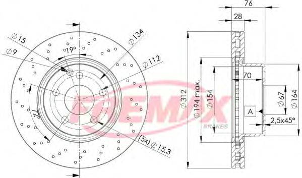 Тормозной диск FREMAX BD-3054