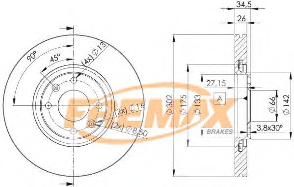 Тормозной диск FREMAX BD-4698