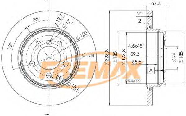 Тормозной диск FREMAX BD-6127